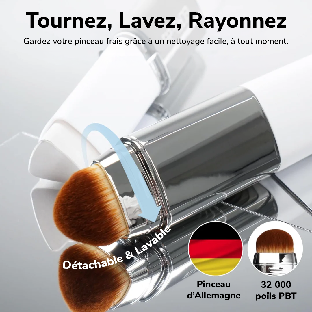 Fond de teint 2-en-1 avec pinceau intégré